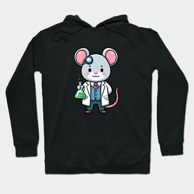 Scientist Mouse Hoodie by hippohost